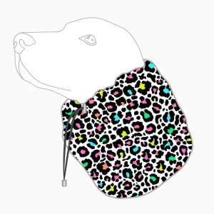 Snood wodoodporny dla psa SPORT RAINBOW LEOPARD