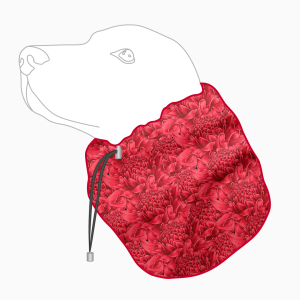 Snood wodoodporny dla psa SPORT RED FLOWER