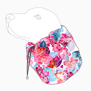 Snood wodoodporny dla psa SPORT STAIN GLASS FLOWERS