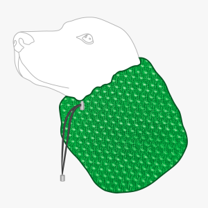 Snood bawełniany siateczkowy dla psa CLASSIC GREEN