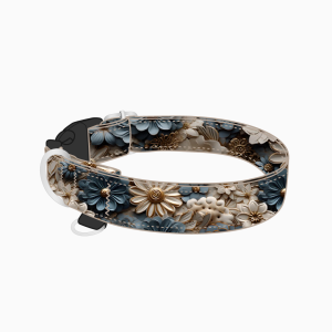 Obroża na klamrę dla psa SPORT FABULOUS FLOWERS